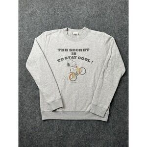 Womens Sweatshirt Saint Laurent Snoopy The Secret Is To Stay Cool Gray, Size L
